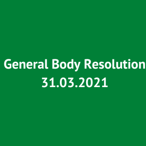 General Body Resolution 31.03.2021