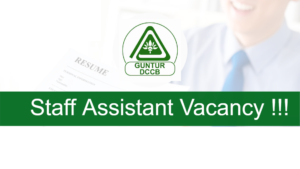 Recruitment of Staff Assistant In service of PACS affiliated with the DCC Bank